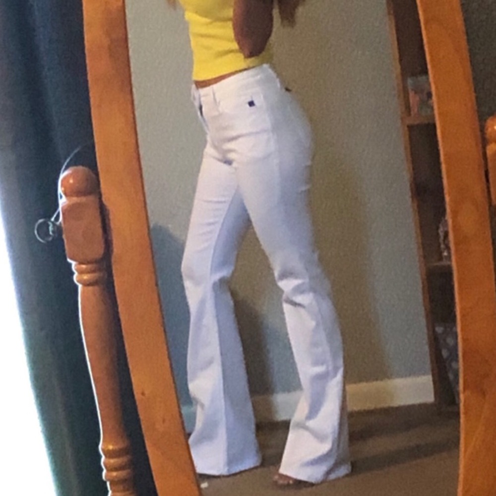 Kancan white flare jeans
